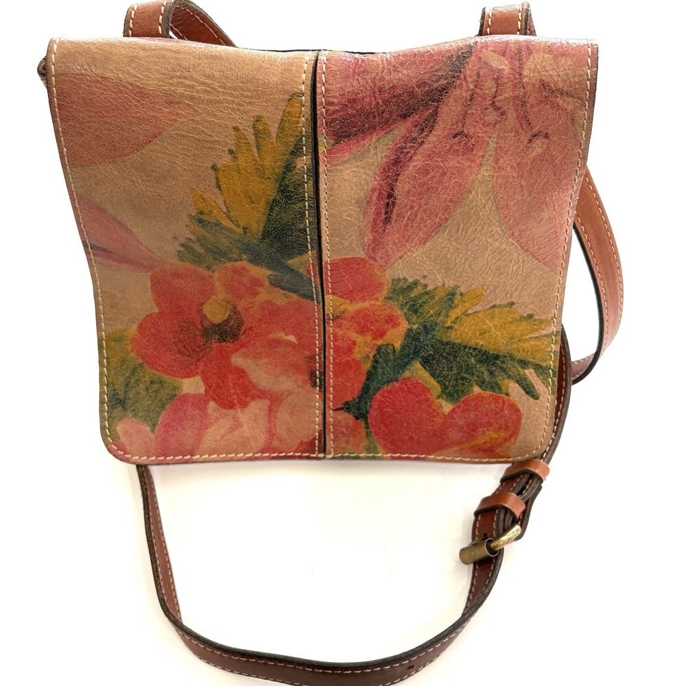 Patricia Nash Granada Floral Leather Crossbody Bag Boho Multicolor - Picture 5 of 13